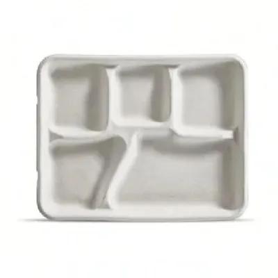 Cafeteria & School Lunch Tray 5 Compartment Natural 240/Case