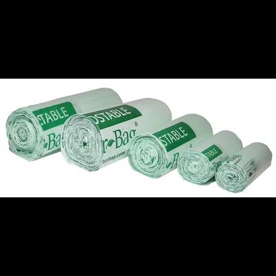 Victoria Bay Compostable Liner 42X48 IN 55 GAL Green Biopolymer 0.8MIL Roll 20 Count/Roll 5 Rolls/Case