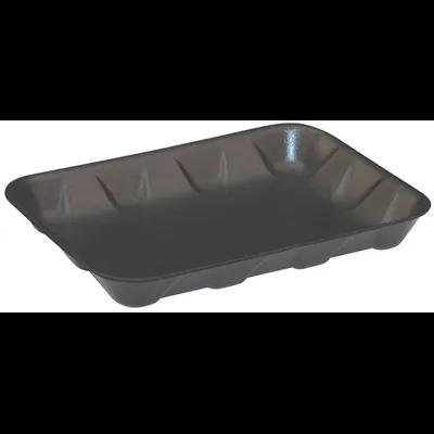 4D Supermarket Tray 8.6X6.6X1.3 IN Polystyrene Foam Black 400/Case