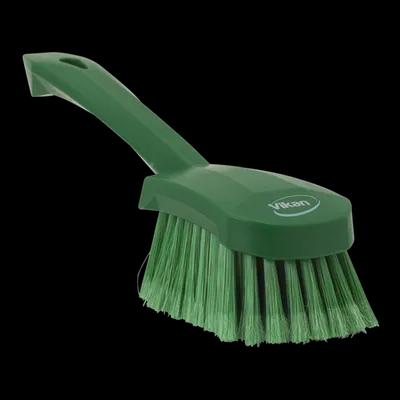 Vikan® Washing Brush 10.63 IN PP Polyester Green Soft Bristles Short Handle 1/Each