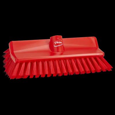 Vikan® Brush 10.08 IN Medium (MED) PP Polyester Red High-Low 1/Each