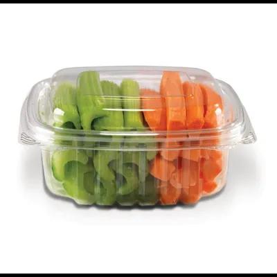 Lid Dome PET Clear Rectangle For 12 OZ Container 200/Case