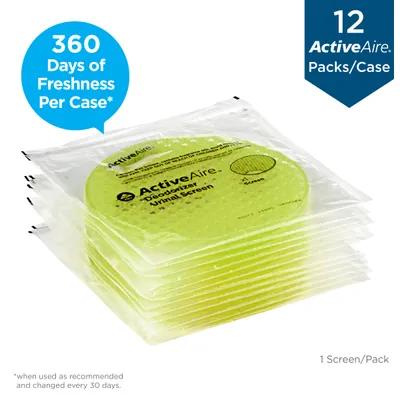 ActiveAire® Urinal Screen Citrus Scent Yellow Low Splash 12/Case