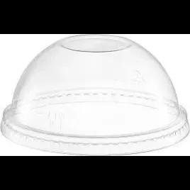 Lid Dome 3.86 IN PET Clear For Cup With Hole 1000/Case