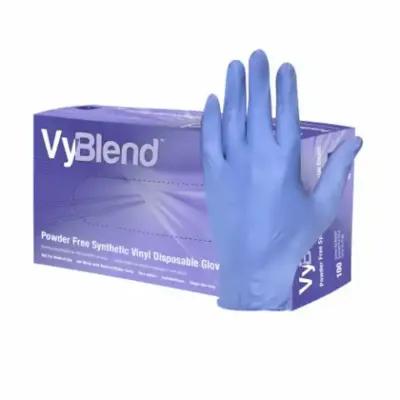 Gloves Medium (MED) Nitrile Vinyl 100/Pack