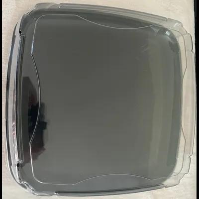 Serving Tray Base & Lid Combo 16X16 IN PP PET Black Clear Square Anti-Fog 25/Case