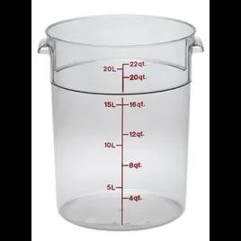 Food Storage Container 22 QT Clear Round PC 1/Each
