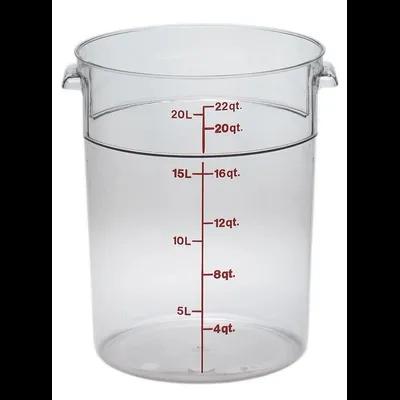 Food Storage Container 22 QT Clear Round PC 1/Each