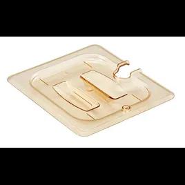 High Temperature Lid Food Pan 1/6 Size Amber 1/Each