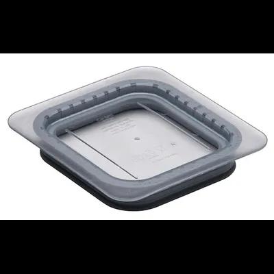 Food Pan Cover 1/6 Size 6.9375X6.375 IN Clear Rectangle PC Dishwasher Safe Gripper 1/Each