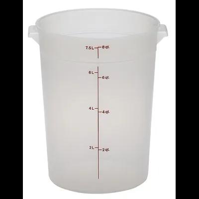 Food Storage Container 5.25X7.94 IN 8 QT Translucent Round Dishwasher Safe 1/Each