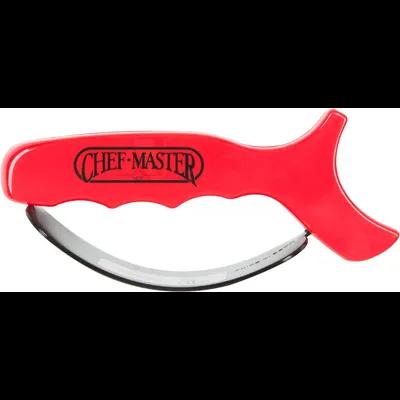 Knife Sharpener Plastic Metal Red Handheld Reversible Carbide Blade 1/Each