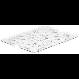 Drain Drip Tray 1/2 Size 10.5X8X0.625 IN Clear Rectangle PC Dishwasher Safe Perforated Freezer Safe 1/Each