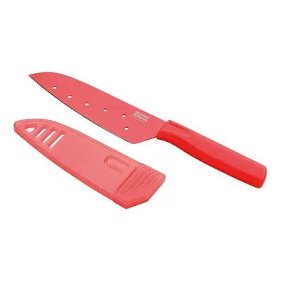 Colori Santoku Knife 9X1.5X0.3 IN Stainless Steel Red Small Japanese Style Blade 1/Each