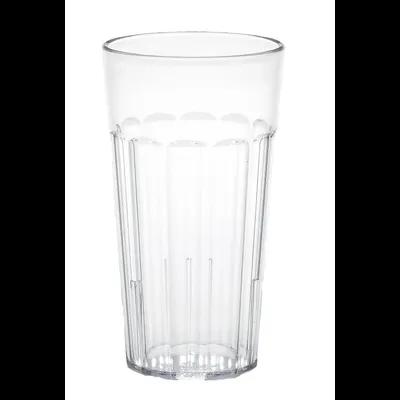 Newport Tumbler 16 FLOZ SAN Clear Fluted Stackable Dishwasher Safe 36 Count/Case