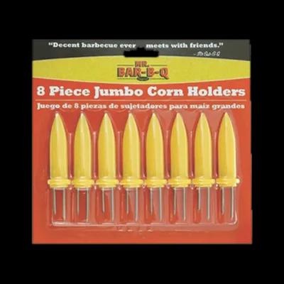 Corn Holder Set Jumbo Plastic Yellow 8 Piece 8/Pack