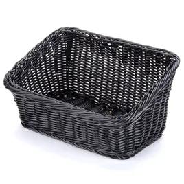 Basket 13X9.25X4 IN Polyweave Black Rectangle 1/Each