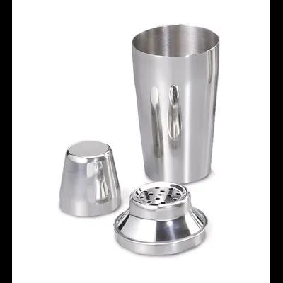 Bar Shaker 3.125X3.125X7.5 IN 16 FLOZ Stainless Steel 3-Piece Set Mirror Finish Dishwasher Safe 1/Each