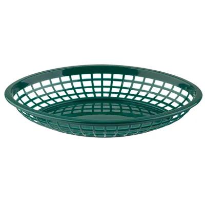 Basket Jumbo 11.75X9X1.875 IN PP Forest Green Oval Dishwasher Safe Microwave Safe 1/Each