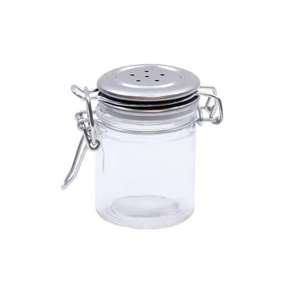 Salt & Pepper Shaker 1.5 OZ Glass Clear Sealable Clip-On Dishwasher Safe 1/Each