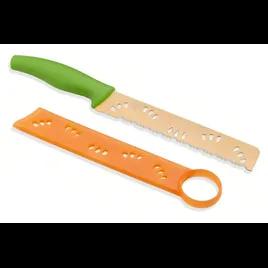 Melon Knife 14.75X1.75X0.75 IN Carbon Steel Polypropylene (PP) Orange Japanese Style Blade W/Sheath 1/Each