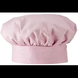 Chef Revival® Chef Hat Medium (MED) Pink Cotton Flat Top 1/Each