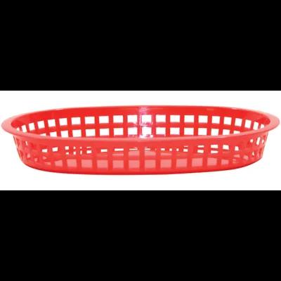 Fast Food Basket 10.5 IN Red Platter Style 1/Each