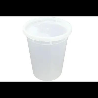 Deli Container Base & Lid Combo 32 OZ PP Clear Round 250/Case