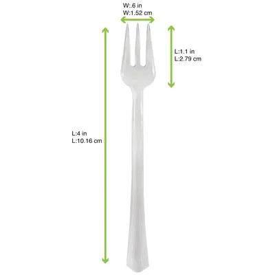Fork 4 IN Plastic Clear 100 Count/Pack 10 Packs/Case 1000 Count/Case