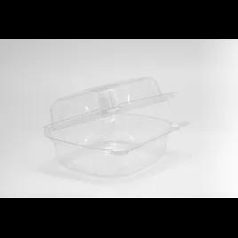 Take-Out Container Hinged 6X6 IN RPET Clear 200/Case