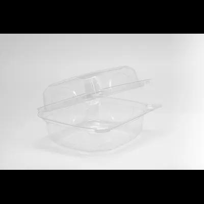 Take-Out Container Hinged 6X6 IN RPET Clear 200/Case