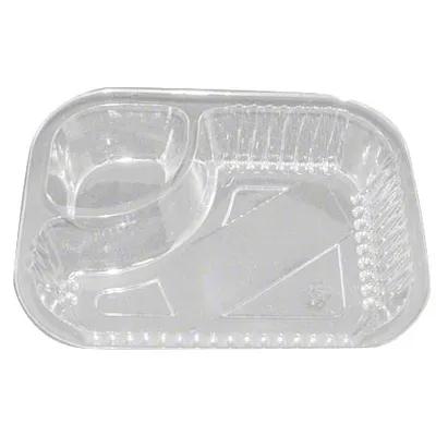 Polar Pak® Nacho Take-Out Tray Base 6X5X2 IN 2 Compartment OPS Clear Rectangle With Sauce Compartment 500/Case