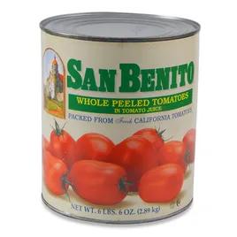 San Benito Whole Peeled Tomato 10 OZ In Juice 6/Case