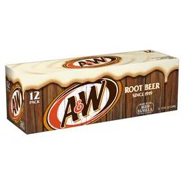 A&W Root Beer Soda 12 OZ Can 12/Case