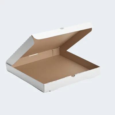 Pizza Box 8X8 IN Corrugated Paperboard White Kraft Plain 50/Bundle