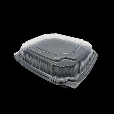 Take-Out Container Hinged PP Black Clear 150/Case