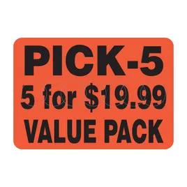 #969 Cl42619S Value Pick 5 For $19.99 Label 1000/Pack