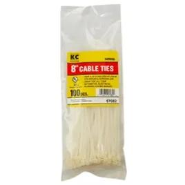 Cable Tie 8 IN Natural 100 Count/Pack 1 Count/Case