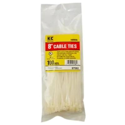 Cable Tie 8 IN Natural 100 Count/Pack 1 Count/Case