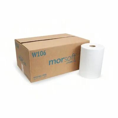 Morsoft® Roll Paper Towel 10IN X800FT 1PLY White Hardwound 2IN Core Diameter 6/Case