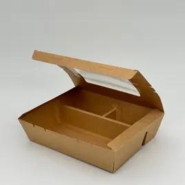 Bento Box 9X7X3 IN Paperboard Kraft With Window 200/Case