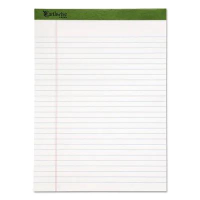 Ampad® Legal Pad 11X8.5 IN White Green Recycled Paper 1/Dozen