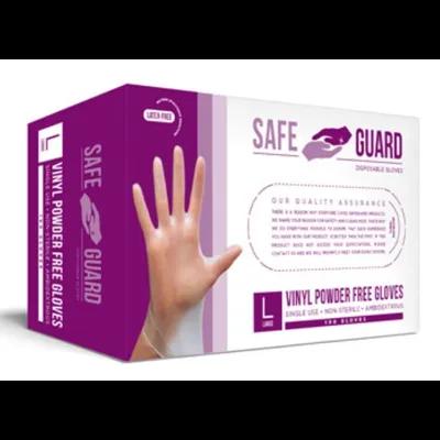 Gloves Large (LG) Clear 4MIL Vinyl Powder-Free 100 Count/Box 10 Box/Case