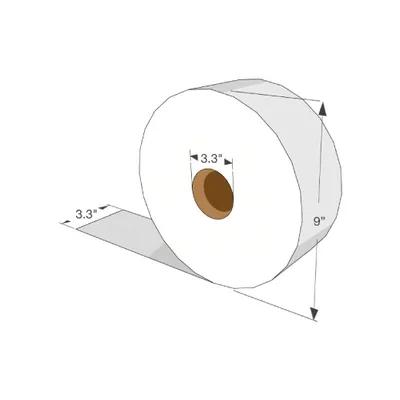 Response® Toilet Paper & Tissue Roll 3.3IN X1000FT 2PLY White Embossed Jumbo (JRT) Universal High Capacity 12/Case