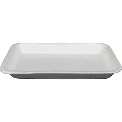 9L Meat Tray 9.25X12.31X1.19 IN Polystyrene Foam White Rectangle Heavy 250/Bundle