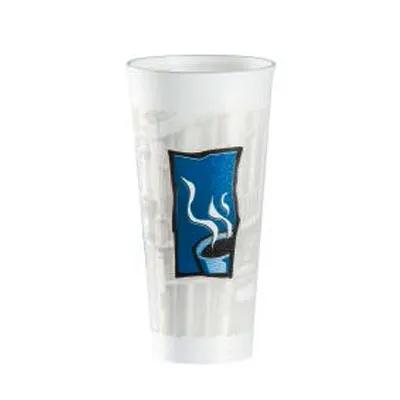 Dart® ThermoGlaze® Cup Insulated 24 OZ Polystyrene Foam Blue Uptown 500/Case