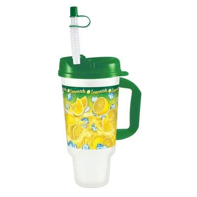 Cup 32 OZ With Lid, Straw & Handle Double Wall 32/Case