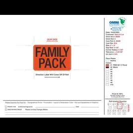 Family Pack Large Label 1000 Count/Roll 4 Rolls/Case