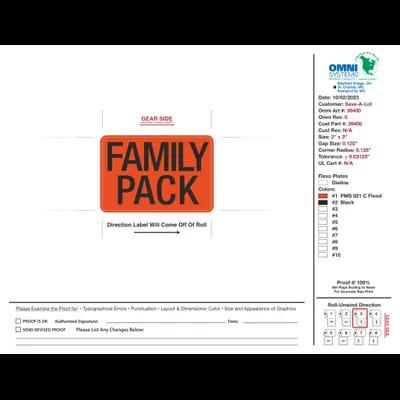 Family Pack Large Label 1000 Count/Roll 4 Rolls/Case