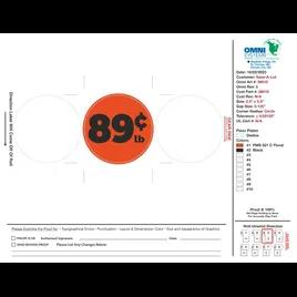 $.89 / Lb. Label 250 Count/Roll 4 Rolls/Case